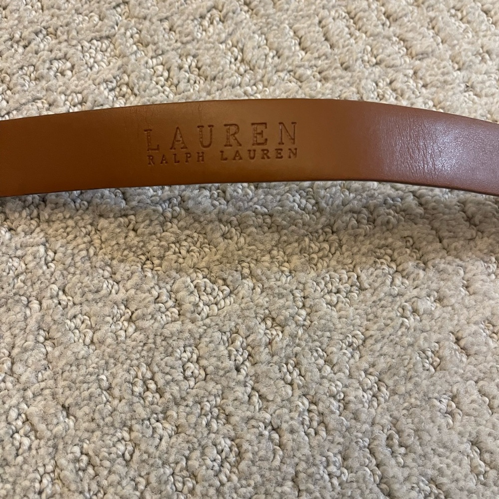 Lauren Ralph Lauren Brown Leather Belt Classic Design
